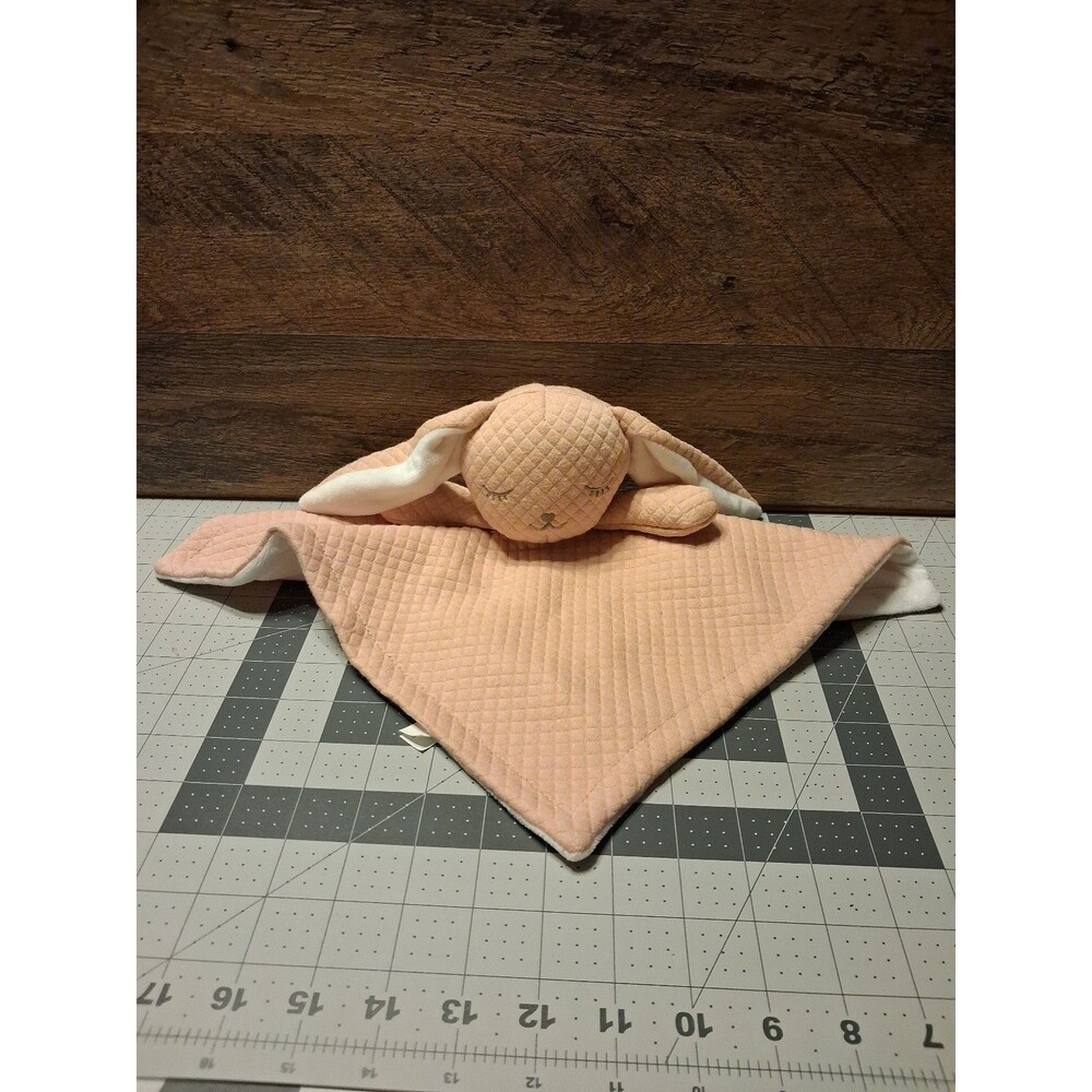 Dream Gro knit pink bunny rabbit security blanket lovey